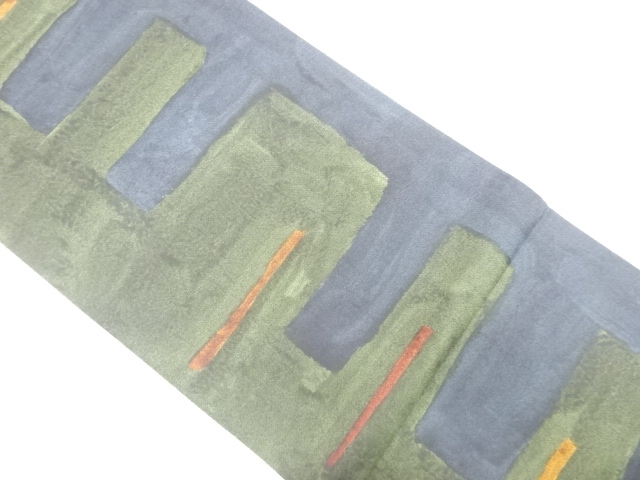 幾何学模様織出し袋帯